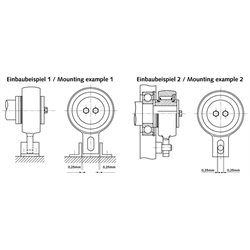 Anbau-Freilauf BSEU40-30 nach europäischer Bauart Innen-Ø 30mm Außen-Ø 118mm Breite 55mm mit Passfedernut am Innenring, Technische Zeichnung