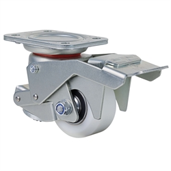 Heberollen mit Lochplatte, mit schwenkendem Hebel, Lauffläche Kunststoff, Produktphoto