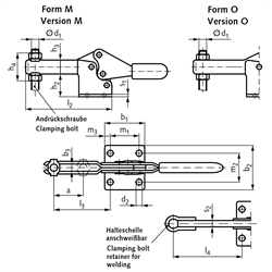 Horizontal-Spanner Form M Größe 355 , Technische Zeichnung