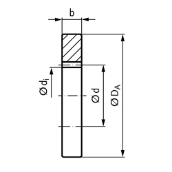 Innenzahnkranz aus 1.4305 Modul 1,0 90 Zähne Zahnbreite 10mm, Technische Zeichnung