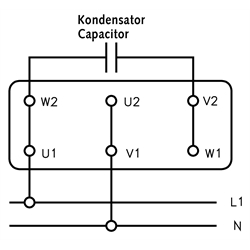 Betriebskondensator KST 25µF 400V , Technische Zeichnung