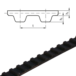 Normzahnriemen Profil L=3/8" (9,525mm) Breite 050=12,7mm Meterware (Neopren mit Glasfaser-Zugstrang) , Produktphoto