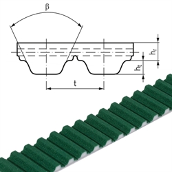 PU-Zahnriemen Profil AT5 Breite 10mm Meterware 10 AT5 PAZ = Polyamidgewebe auf der Zahnseite , Produktphoto