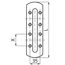 Ölstandfenster SR 200 Sichtöffnung 179 x 18mm, Technische Zeichnung