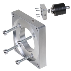 Motor-Adaption MPL Größe 90 Außen 90 x 90 x 27mm Lochkreis-Ø 100mm M6 Zentrier-Ø 80mm, Produktphoto