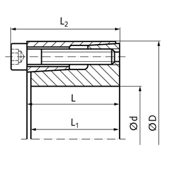 Spannsatz BAR Bohrung 17mm , Technische Zeichnung