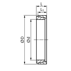 Spannsatz COM-R Bohrung 15mm Größe 15x19x6,3mm bestehend aus 2 losen Spannringen, Technische Zeichnung