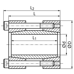 Spannsatz ST-K Bohrung 16mm Größe 16x45x50mm, Technische Zeichnung