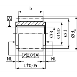 Präzisions-Stirnzahnrad aus 16MnCr5 Modul 2 30 Zähne Bohrung 25mm gehärtet und geschliffen Außendurchmesser 64mm, Technische Zeichnung